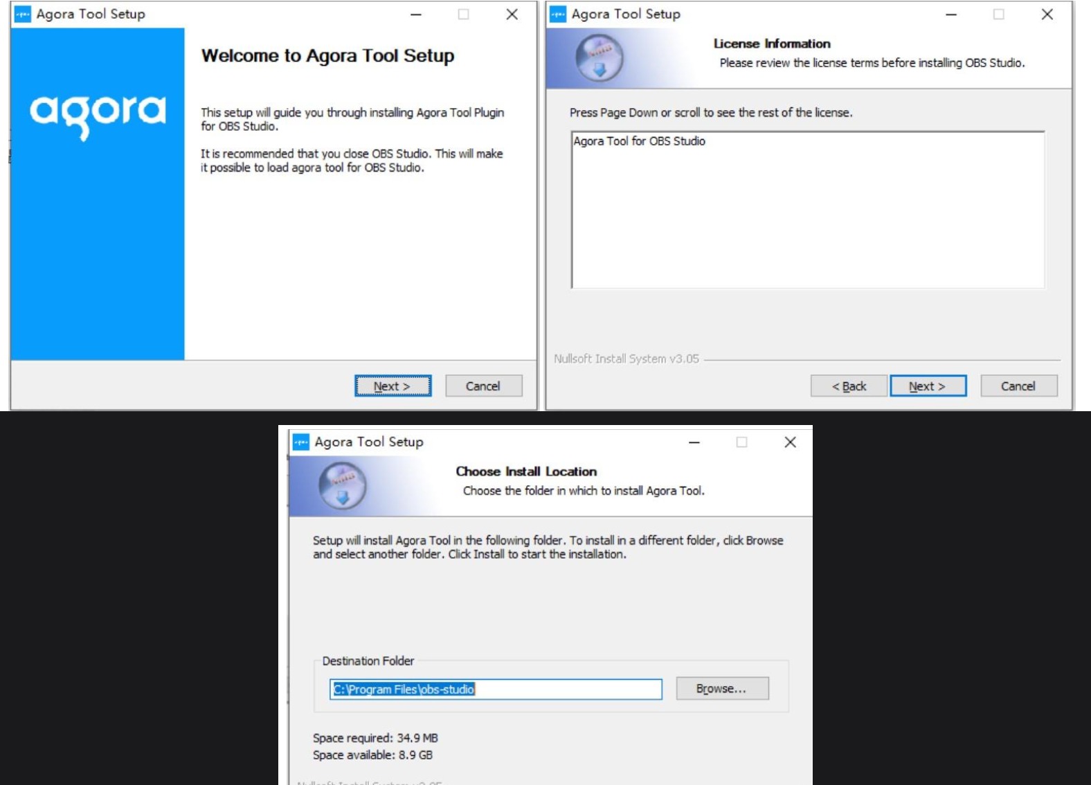 Agora plugin installer